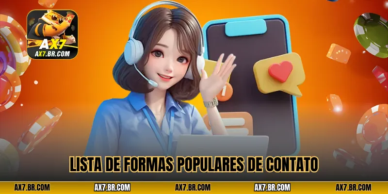 Lista de formas populares de contato
