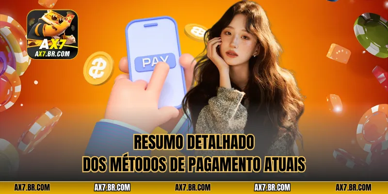 Resumo detalhado dos métodos de pagamento atuais